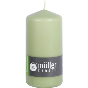 Stumpenkerze - bambusgrün - ø x H ca. 5,7 x 8 cm