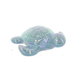 Schildkröte blau - irisierend - ca. 10,5 x 10,5 x 3,5 cm