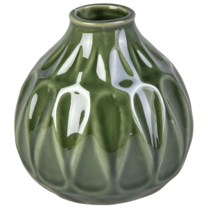 Vase bauchig - grün - ca. 10 x 11 cm