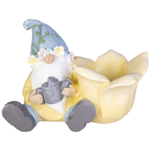 Pflanztopf mit Wichtel - ca. 18 x 11 x 12 cm