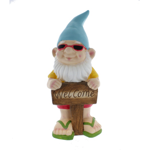 Gartenzwerg - Welcome - ca. 21 x 17,5 x 47,5 cm