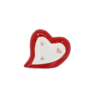 Herz - rot/weiß/rosa - glänzend