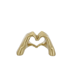 Herzformende Hände - gold