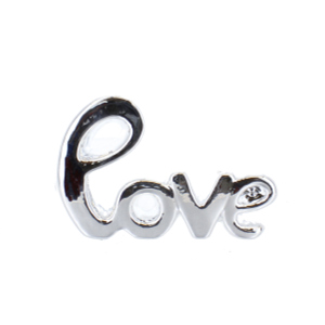 Schriftzug love - silber