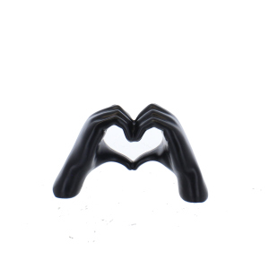 Herzformende Hände - schwarz