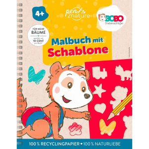 Bobo Siebenschläfer - Malbuch mit Schablone