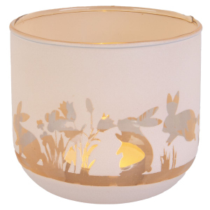 Windlicht - Osterhase - orange