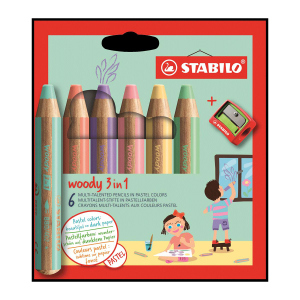 STABILO - woody 3 in 1 - 6 Buntstifte