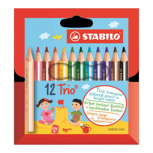 STABILO - Trio - 12 Dreikant-Buntstifte