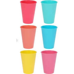 6 Trinkbecher - aus Polypropylen - ca. 400 ml 