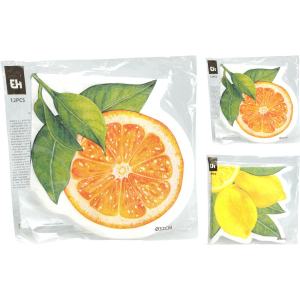 12 Servietten - Zitrusfrucht - 1 Pack