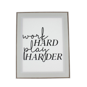 Canvasbild - work hard, play harder
