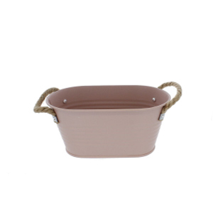 Pflanzkasten - oval mit Seilgriffen - Garden - ca. 22,5 cm - rosa
