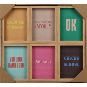 Bilderrahmen mit Sprüchen - 6er Set