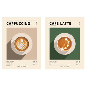 2er Set Poster Kaffee