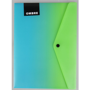 Dokumententasche - Ombre - DIN A4 - grün/blau