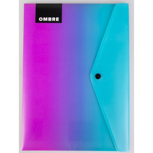 Dokumententasche - Ombre - DIN A4 - blau/pink