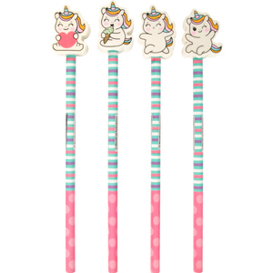 Bleistift - Einhorn - mit Radiergummi - 1 Stück