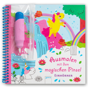Ausmalen mit dem magischen Pinsel - Einhörner
