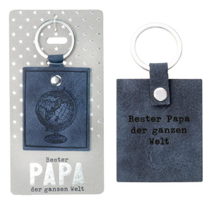 Schlüsselanhänger - Bester Papa - silber/grau/schwarz