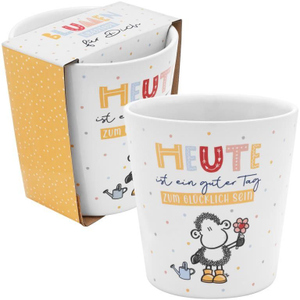 Blumenübertopf - Heute ist ein guter Tag - Ø ca. 10 cm