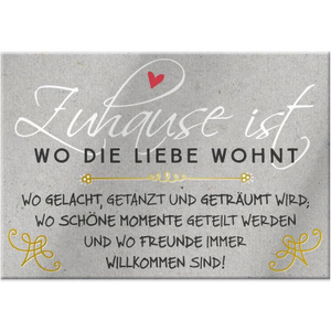 Magnet - mit Umschlag - Zuhause - ca. 8,2 x 6 cm