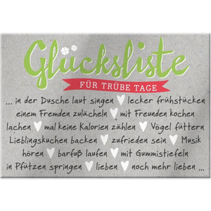 Magnet - mit Umschlag - Glücksliste - ca. 8,2 x 6 cm