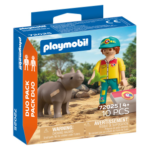 Playmobil® 72025 - DuoPack Tierpfleger mit Nashorn