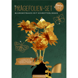 Prägefolien-Set - Blumenstrauss mit Schmetterlingen - Creative Time