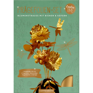 Prägefolien-Set - Blumenstrauss mit Bienen - Creative Time