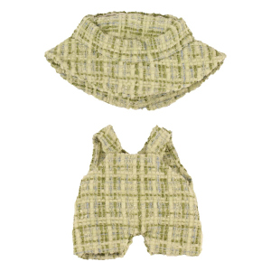 Monster Styles - Bouclé Latzhose mit Fischerhut - ca. 15 cm - mintgrün