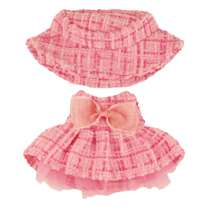 Monster Styles - Bouclé Latzhose mit Fischerhut - ca. 15 cm - pink