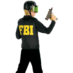 FBI-Helm mit Visier - für Kinder