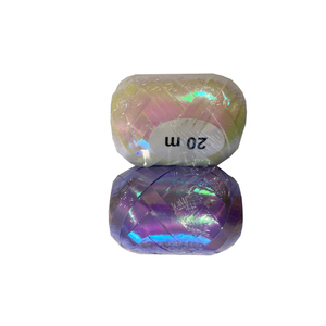 2 Eiknäuel - irisierend - weiss und lila