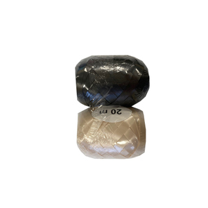 2 Eiknäuel - glänzend - beige und schwarz