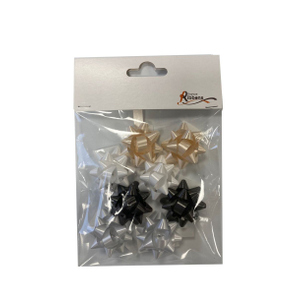 8 Geschenkschleifen - glänzend - Ø ca. 3,5 cm