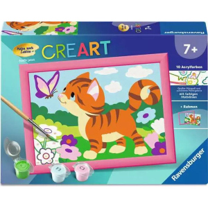 Malen nach Zahlen - CREART® - Kätzchen im Garten