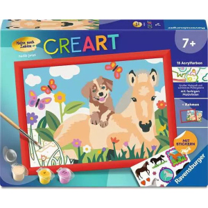 Malen nach Zahlen - CREART® - Fohlen und Welpe