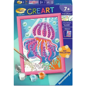 Malen nach Zahlen - CREART® - Farbenfrohe Qualle
