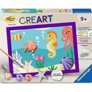 Malen nach Zahlen mit Gips gießen - CREART® - Meeresfreunde