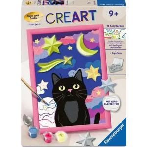 Malen nach Zahlen mit Gips gießen - CREART® - Sternenkatze