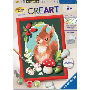 Malen nach Zahlen mit Gips gießen - CREART® - Liebes Eichhörnchen