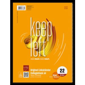 Collegeblock - Linkshänder - A4 - Lineatur 22