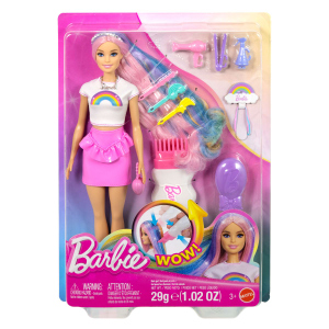 Barbie - Regenbogen-Glitzerhaar Puppe