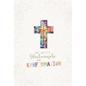 Konfirmationskarte - Kreuz - ca. 11,5 x 17,5 cm 