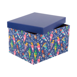 Geschenkbox - mit Schultüten Motiv - ca. 31 x 24 x 18 cm