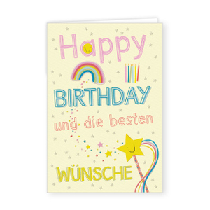 Geburtstagskarte - die besten Wünsche - ca. 17 x 11,5 cm