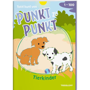 Total bunt von Punkt zu Punkt - Tierkinder - Von 1 bis 100