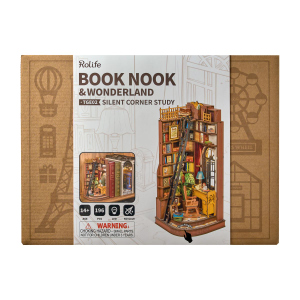DIY - Holz Bastelset - Miniaturhaus - Bücherecke ruhige Lernecke