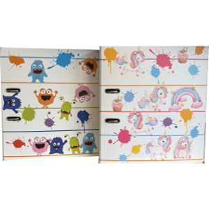 Ordner DIN A4 - Monster & Einhorn - ca. 8 cm breit - 1 Stück